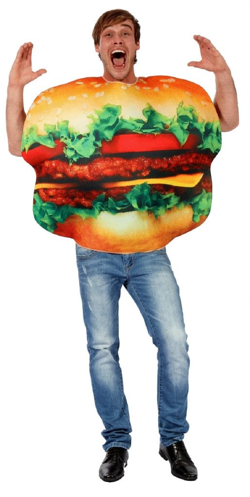 Burger Man Costume Hamburger Abracadabra Fancy Dress