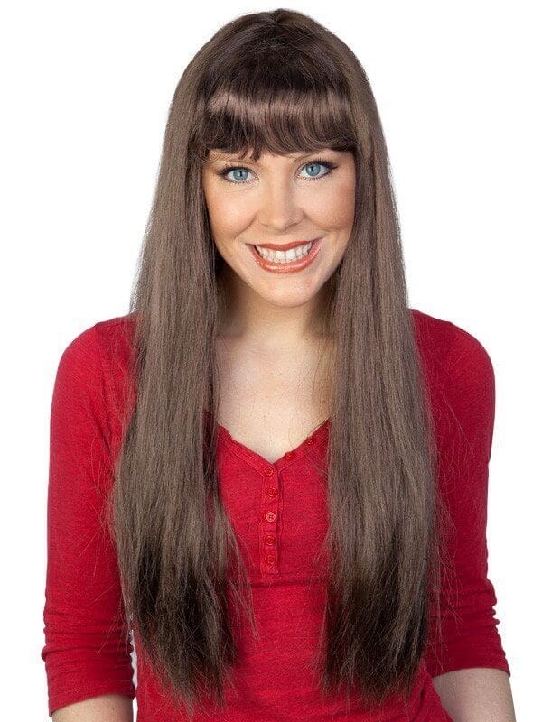 Jessica Long with Fringe Brown Wig