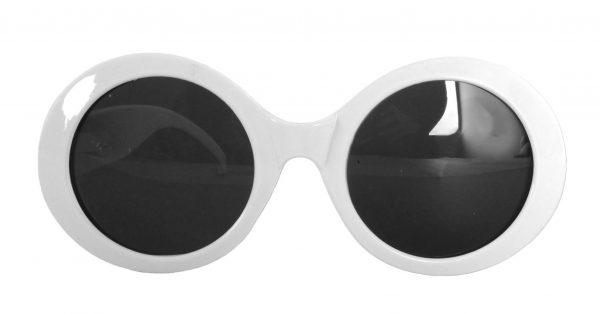 Retro White Glasses Mod 70s - image 21133-600x314 on https://www.abracadabrafancydress.com.au