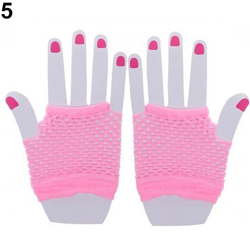 Long Light Pink Fishnet Gloves - Abracadabra Fancy Dress