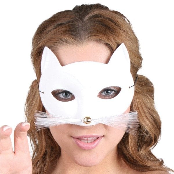 Tabby Cat White Eye Mask