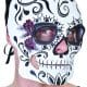 Sugar Skull Black & White Mask Day of the Dead