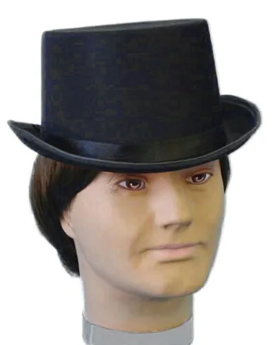 Top Hat Satin Standard Size Black