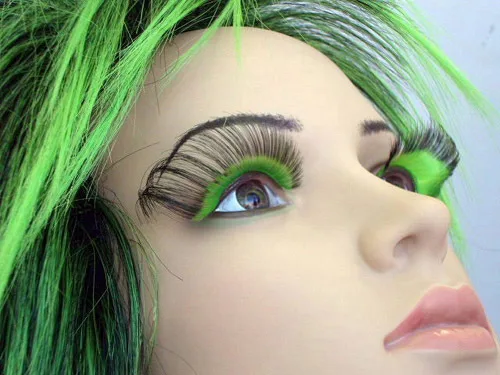 Eyelashes - Dramatic Green and Black