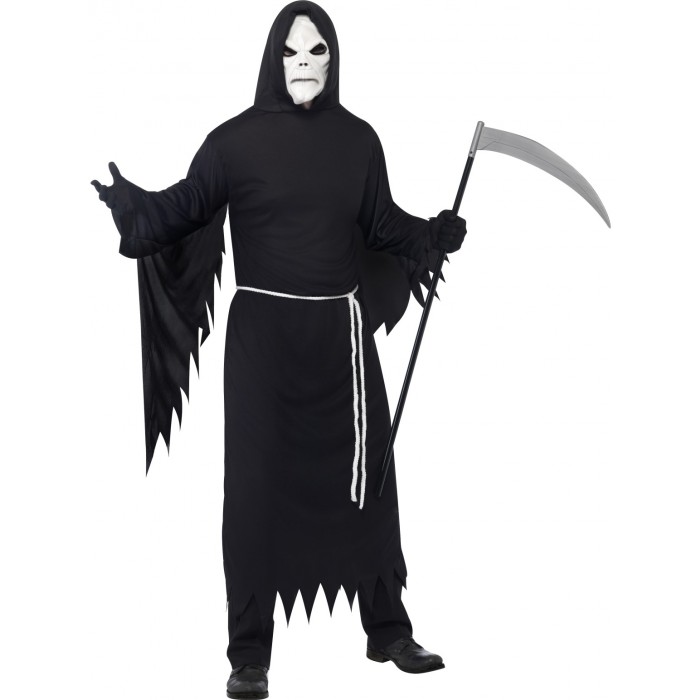 Grim Reaper Costume With Mask – Abracadabra Fancy Dress