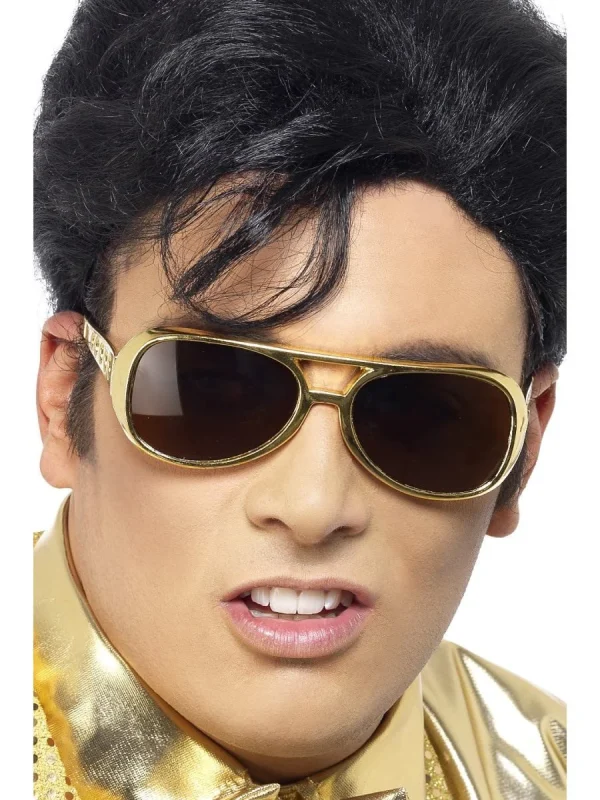 Elvis Gold Sunglasses - image  on https://www.abracadabrafancydress.com.au