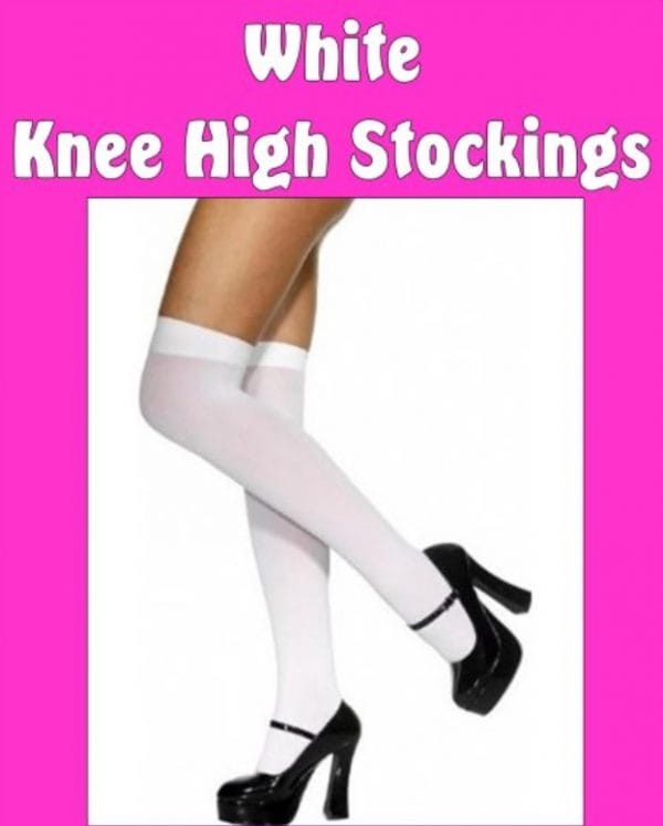 White knee high stockings