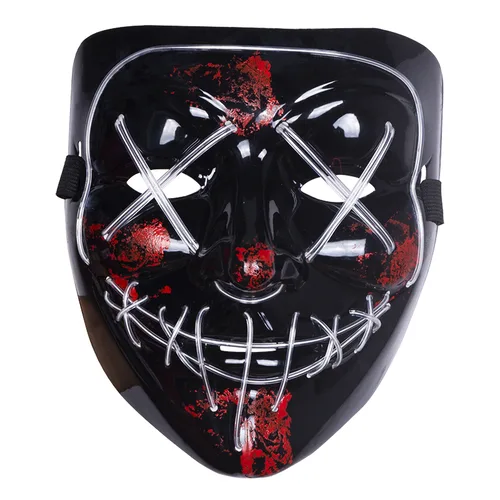 Purge Mask White Light Up Glow In The Dark - image Mask-The-White-Purge-1 on https://www.abracadabrafancydress.com.au