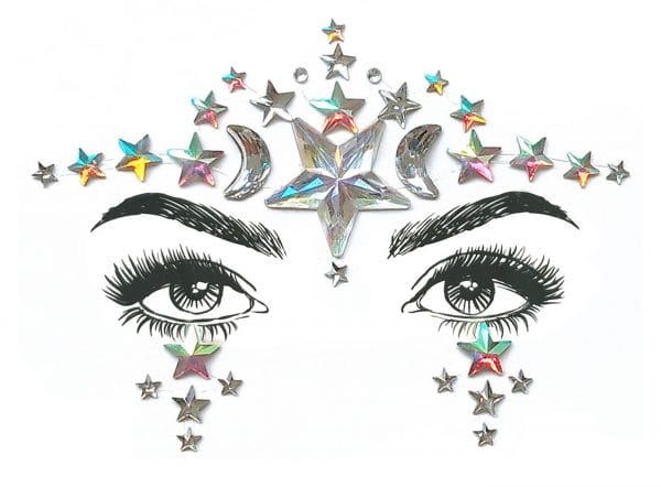 Diamante Rhinestone Face Jewels Glitter Stickers - Celestial - image Face-Jewels-Celestial-600x442 on https://www.abracadabrafancydress.com.au