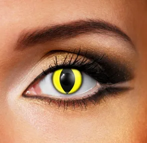 Yellow Cat Eye 3 Month Contact Lenses - image Yellow-Cat-Eye on https://www.abracadabrafancydress.com.au