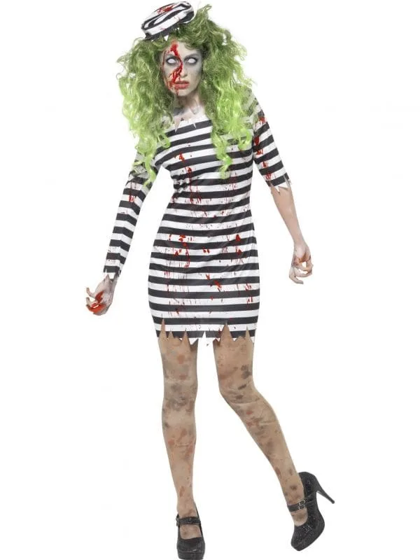 Zombie Jail Bird Prisoner Costume Halloween Convict Blood Stained Dress - image Zombie-Jail-Bird-Costume-600x800 on https://www.abracadabrafancydress.com.au