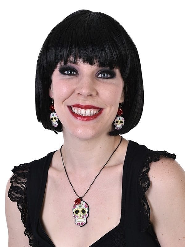 Day of the Dead Earrings & Necklace Set - image Day-of-the-Dead-Earrings-Necklace-Set-600x800 on https://www.abracadabrafancydress.com.au