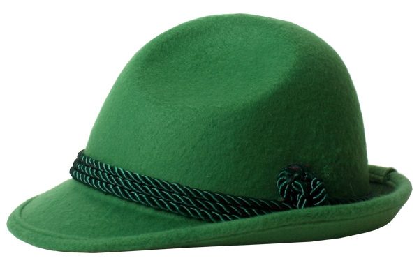 green trilby hat