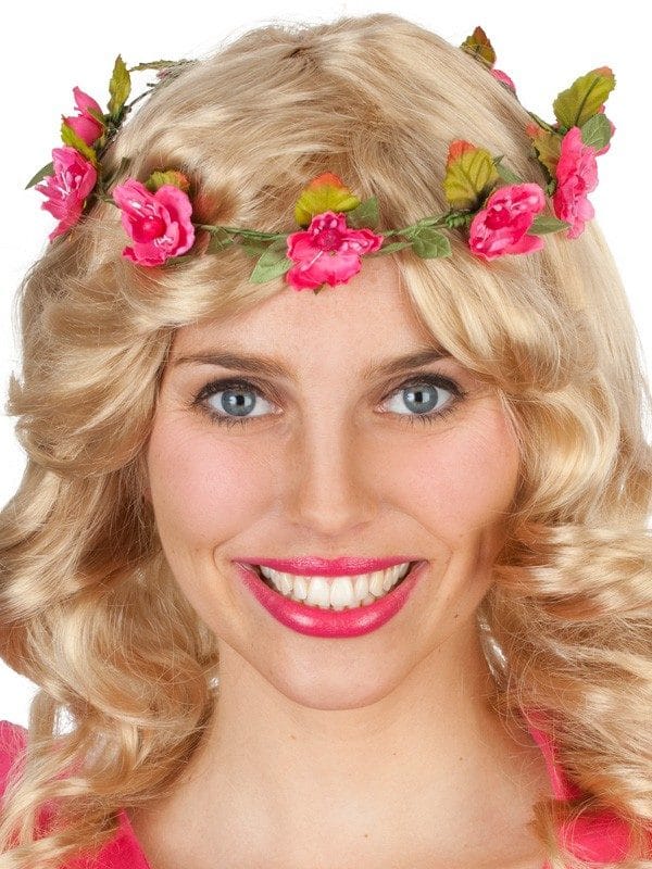 Rose Flower Crown Headpiece Pink - image Rose-Flower-Crown-Pink-600x800 on https://www.abracadabrafancydress.com.au