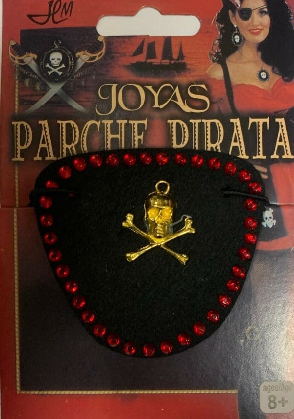 Pirate Eye Patch Gold Skull & Cross Bones Red Gems Buccaneer Costume Accessory - image eye-patch-600x854 on https://www.abracadabrafancydress.com.au