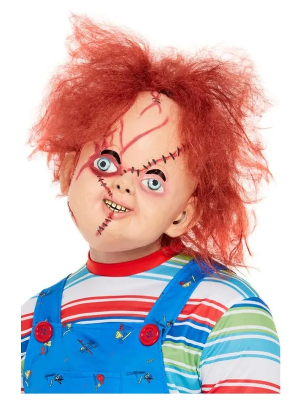 Licensed Deluxe Chucky Latex Over Head Mask Scars Bride Dress Up Costume