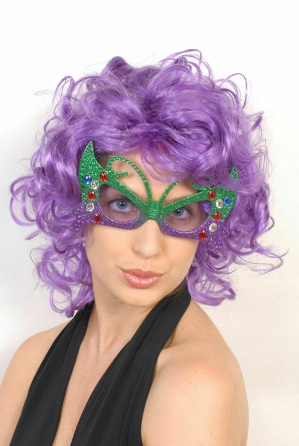 Dame Edna Wig Purple Fancy Dress Costume Adult Party Drag Queen