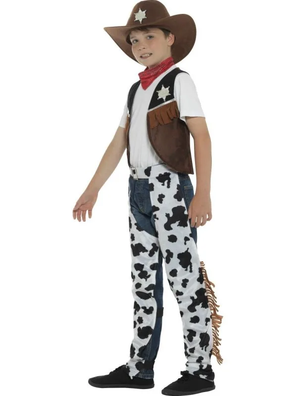 Texan Cowboy Costume Western Wild West Sheriff Child Boys Book Week Dress Up