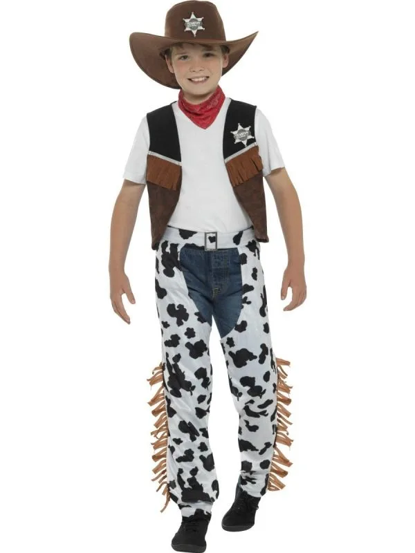 Texan Cowboy Costume Western Wild West Sheriff Child Boys Book Week Dress Up