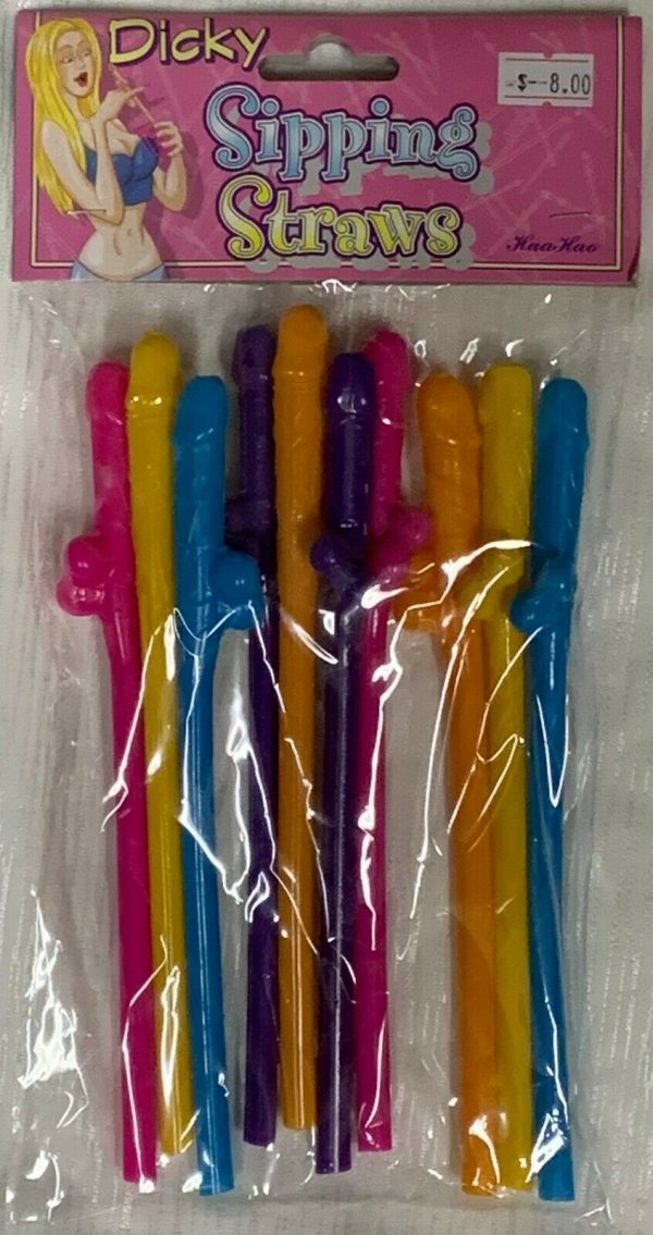 10 Hens Night Straws Sipping Straws or Willie Willy Mixed Colour Girls Night Hen