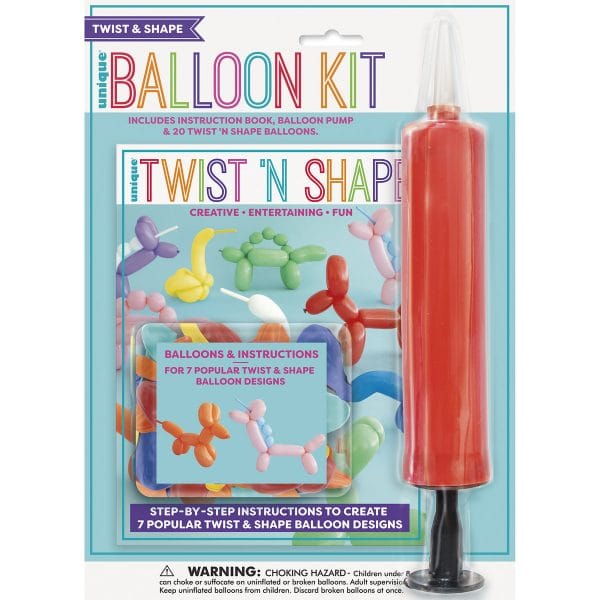 260Q Animal Sculpting Modelling Balloon Kit Pack Pump Book 20 Balloons