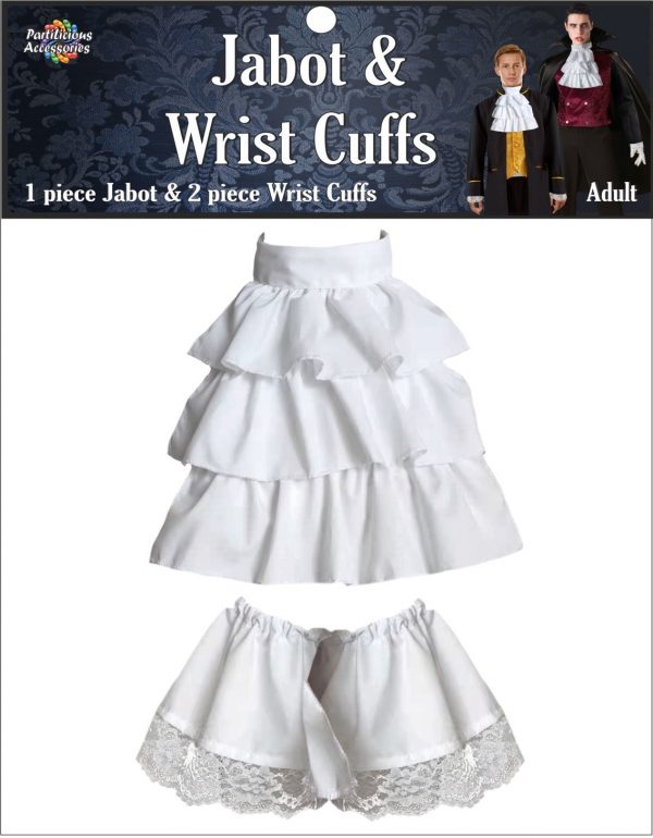 Victorian Jabot Wrist Cuffs Accessory Austin Powers Colonial - image QB03-600x770 on https://www.abracadabrafancydress.com.au