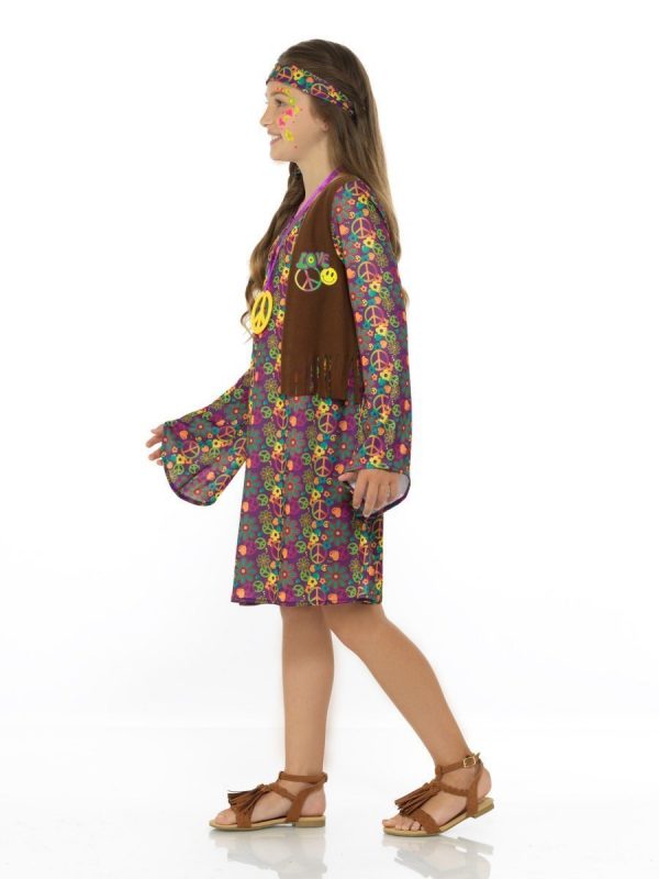 Hippie Girl Hippy Flower Child 1960's 60s 1970s Costume Child Groovy Fancy Dress - image hippie-girl-costume-alternative-view1_2000x-600x800 on https://www.abracadabrafancydress.com.au