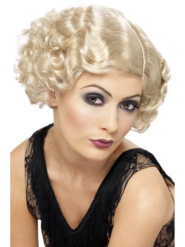 Flapper Wig Blonde 1920s Short Cabaret Costume 20s Wavy Great Gatsby - image 42003_1-600x800 on https://www.abracadabrafancydress.com.au