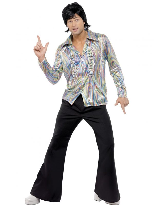 Psychedelic Shirt Retro Disco Flares Costume Mens Hippy 60s 70s Woodstock - image 33841_0-600x800 on https://www.abracadabrafancydress.com.au