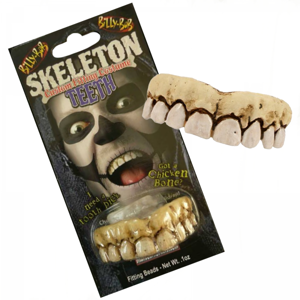 Billy Bob Skeleton Fake Teeth Zombie Custom Fit - image TE5690-600x600 on https://www.abracadabrafancydress.com.au