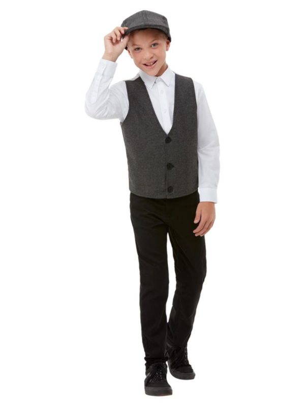 20's Gangster Boy Kit Costume Waistcoat Cap Colonial Peaky Blinders Victorian - image 50981-600x800 on https://www.abracadabrafancydress.com.au