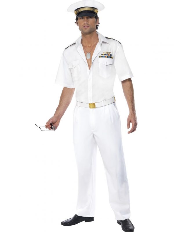 Top Gun Captain Costume Licensed 1980s Aviator Flight Pilot Air Force Military - image 32896-600x800 on https://www.abracadabrafancydress.com.au