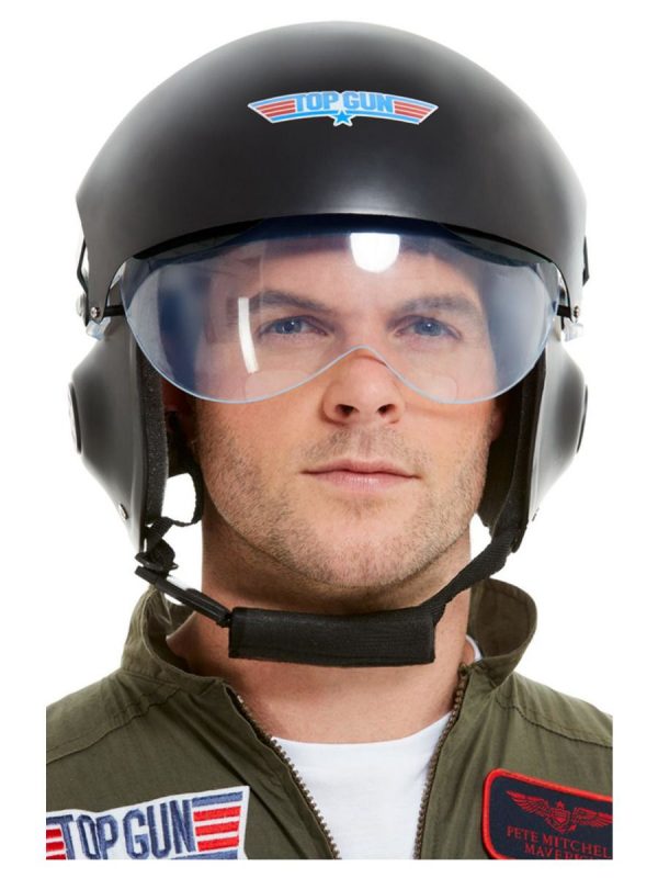 Licensed Top Gun Deluxe Aviator Helmet With Viser - image 42961-600x800 on https://www.abracadabrafancydress.com.au