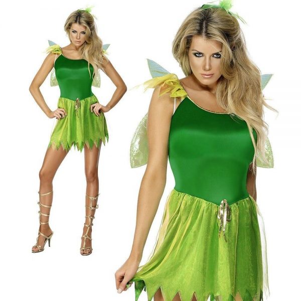 Woodland Green Fairy Tinkerbell Costume & Wings Pixie Tinker Bell - image s-l1600-59-600x600 on https://www.abracadabrafancydress.com.au