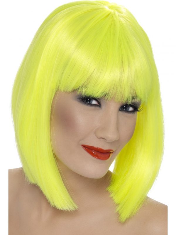 Bob Neon Yellow Wig with Fringe - image 42143_0-600x800 on https://www.abracadabrafancydress.com.au