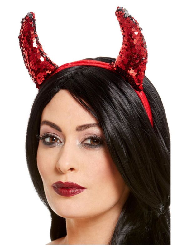 Reversible Sequin Devil Horns - image 61126-600x800 on https://www.abracadabrafancydress.com.au