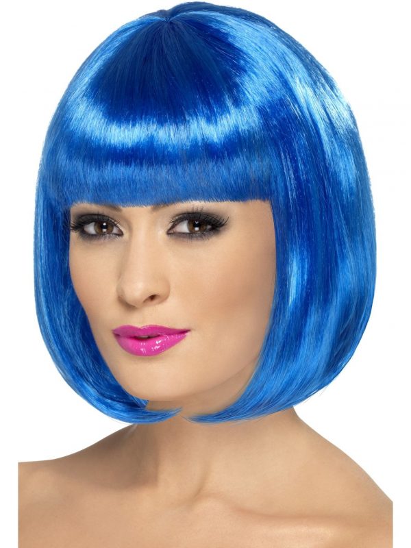 Bob Blue Wig with Fringe - image 42400_0-600x800 on https://www.abracadabrafancydress.com.au