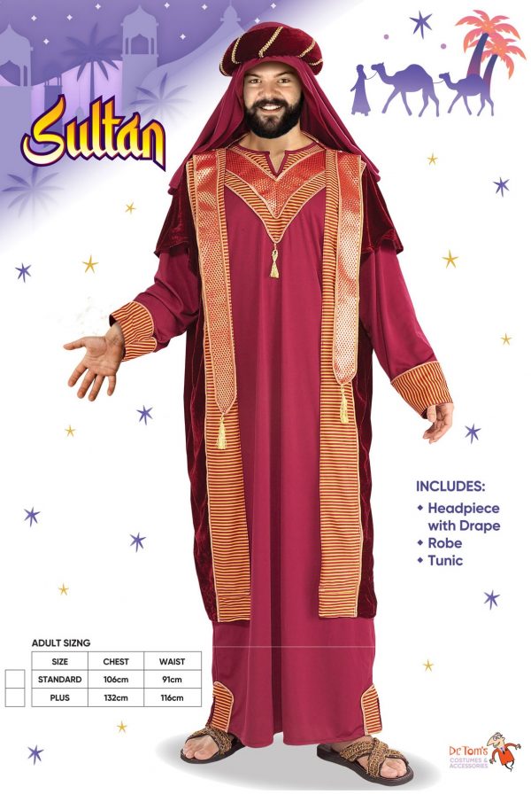 Sheikh Costume Arabian Desert Arab Aladdin Sultan Shepherd - image d22133_1-600x896 on https://www.abracadabrafancydress.com.au