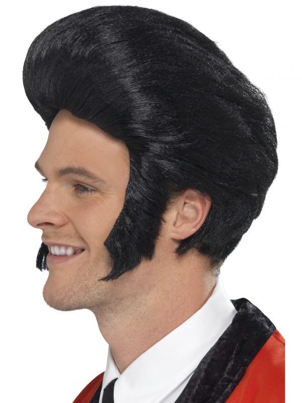 50s Black Quiff King Wig - image 42010_0-600x800 on https://www.abracadabrafancydress.com.au