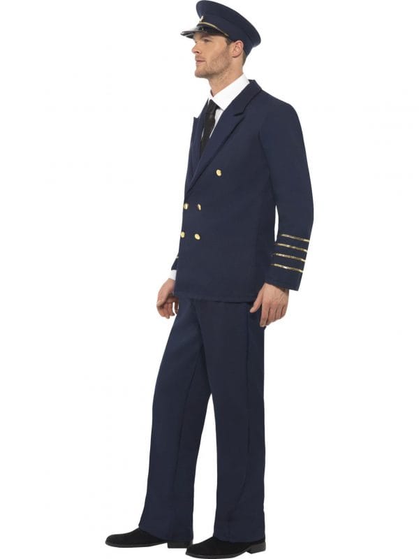 Navy Blue Airline Pilot Captain Costume Uniform Aviator Air Force Military - image 28621_0-600x800 on https://www.abracadabrafancydress.com.au