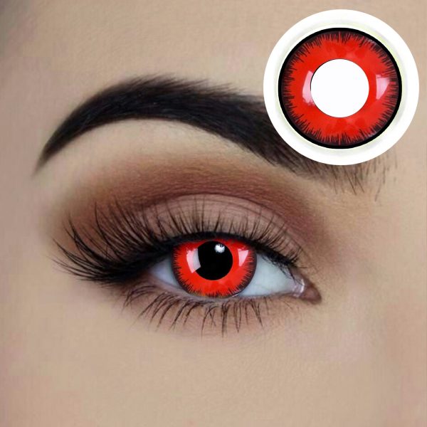 Starry Eyed Yearly Lenses - Tokyo Ghoul Red and Black 1 Year Contact Lenses - image EYSE166-600x600 on https://www.abracadabrafancydress.com.au