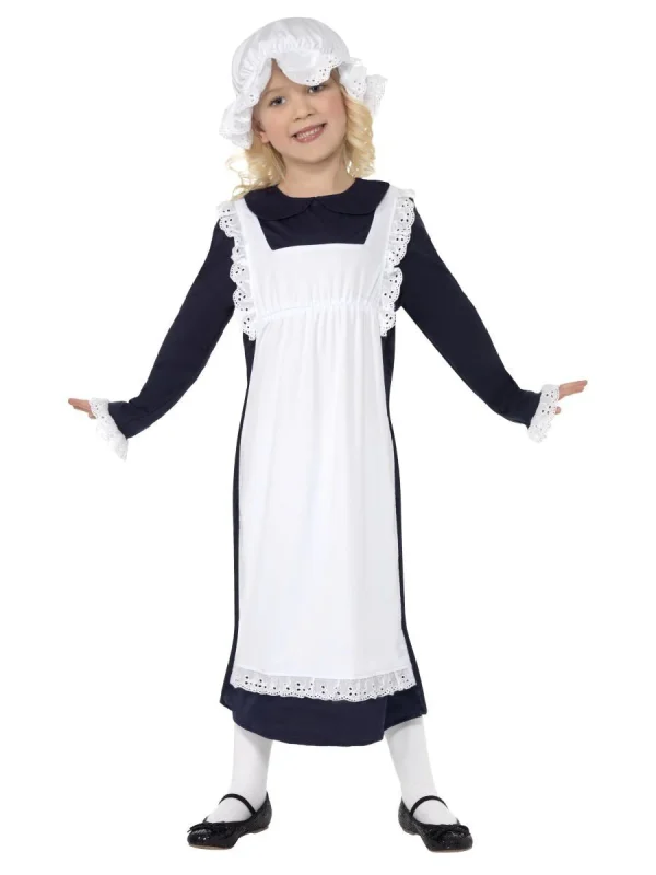 Victorian Poor School Girl Costume Pioneer Colonial Historical 100 Days Prep Maid Old Days - image  on https://www.abracadabrafancydress.com.au