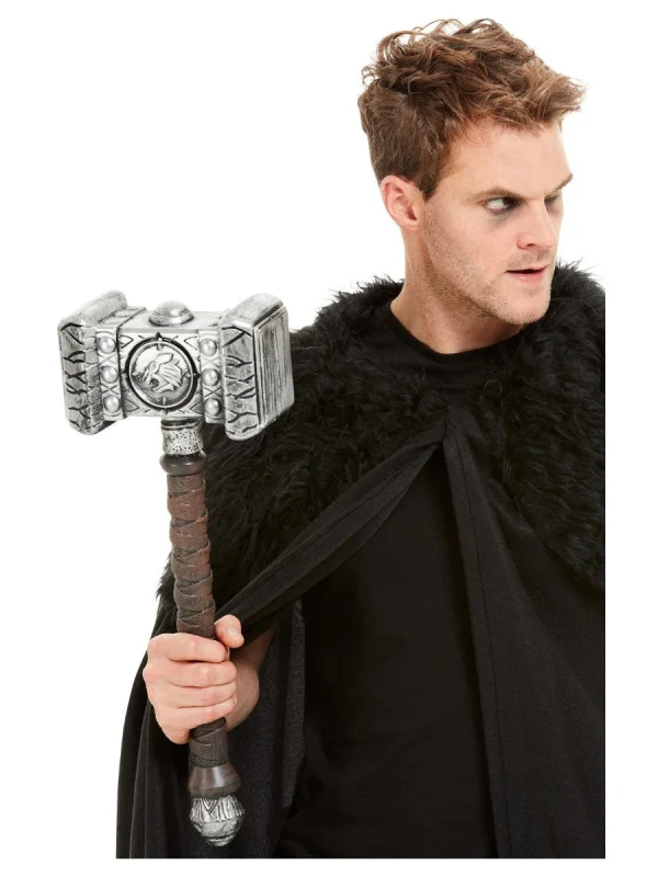 Viking Battle Hammer Thor 52cm Prop Medieval War - image  on https://www.abracadabrafancydress.com.au