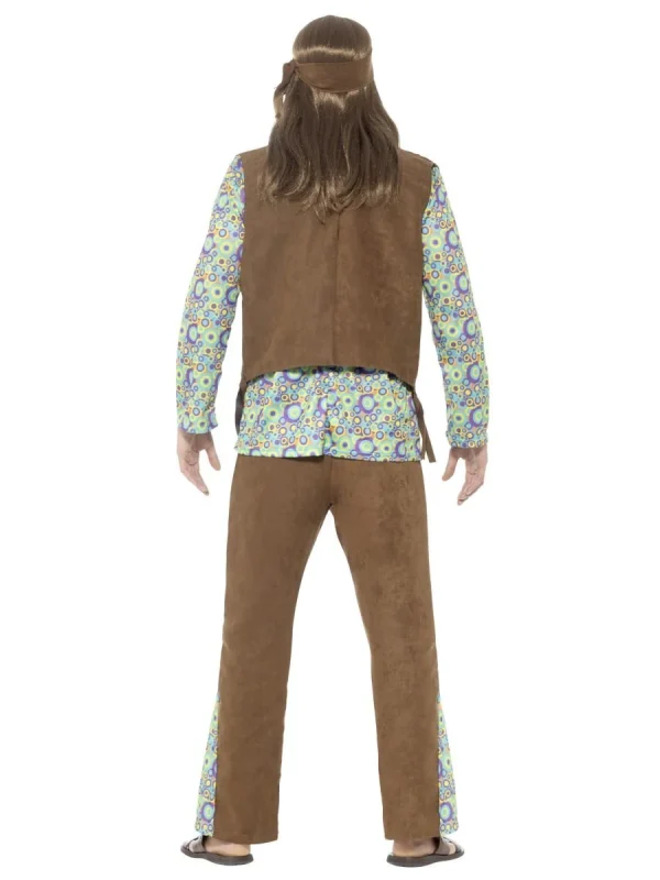 60s Hippie Costume Mens Hippy Retro 70s Disco Fancy Dress Woodstock Groovy - image  on https://www.abracadabrafancydress.com.au