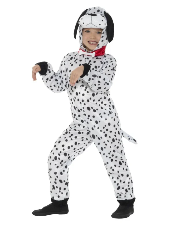 Dalmatian Dog Costume Jumpsuit Animal Child Book Week Girls Boys 101 Cruella - image  on https://www.abracadabrafancydress.com.au