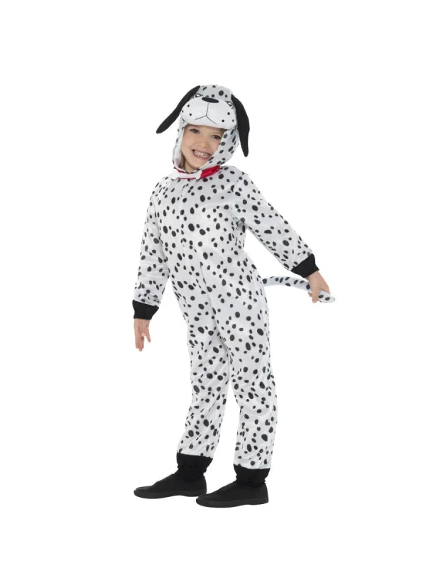 Dalmatian Dog Costume Jumpsuit Animal Child Book Week Girls Boys 101 Cruella - image  on https://www.abracadabrafancydress.com.au