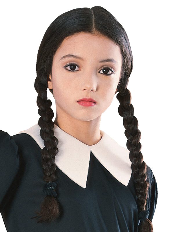 Wednesday Addams Wig Adams Child Girls Long Black Plaits Braids Costume Bookweek - image 50871-1-600x800 on https://www.abracadabrafancydress.com.au