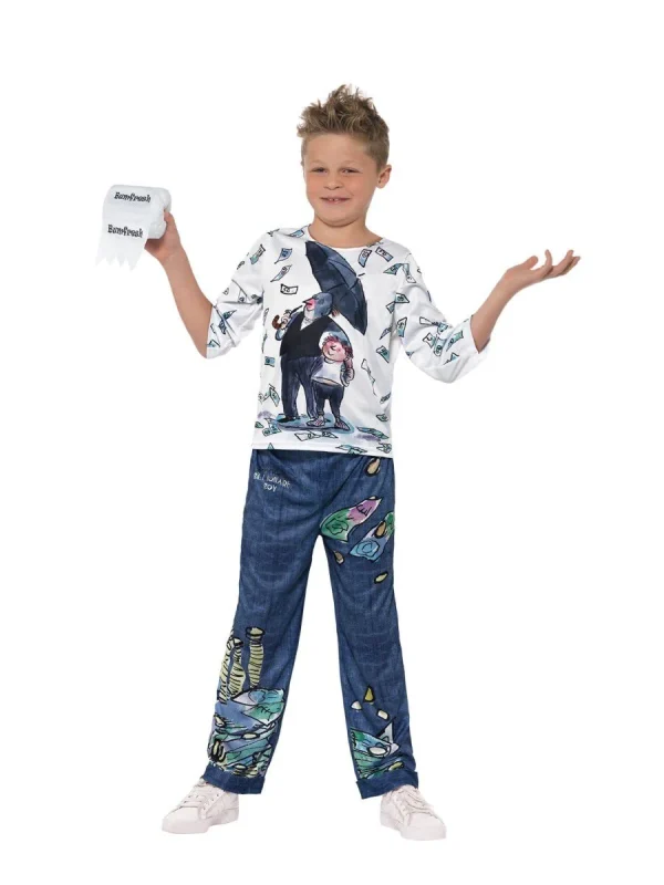 David Walliams Deluxe Billionaire Boy Costume Book Week Child Toilet Roll - image  on https://www.abracadabrafancydress.com.au