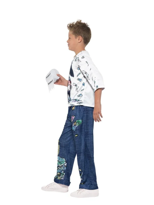 David Walliams Deluxe Billionaire Boy Costume Book Week Child Toilet Roll - image  on https://www.abracadabrafancydress.com.au