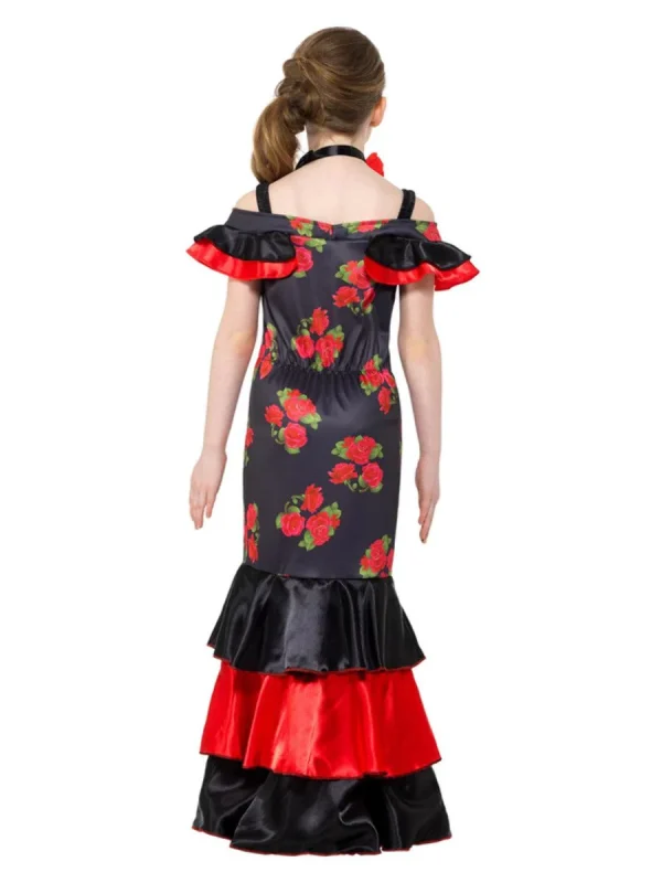 Flamenco Girl Costume Spanish Dancer Latin Spain Senorita Rumba Mexican Dress - image  on https://www.abracadabrafancydress.com.au